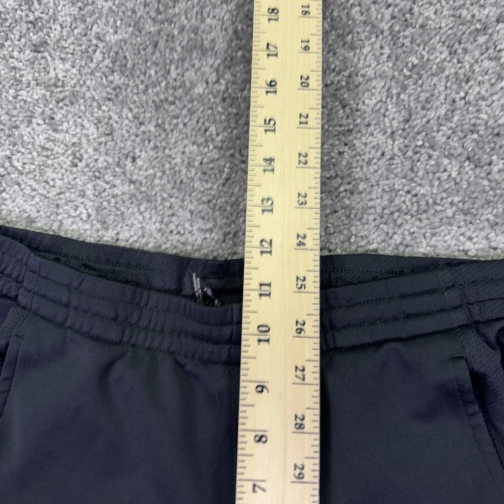 Adidas Track Pants Mens Medium Black Knit Elastic Waist Zip Hem 3 Stripe Logo - Picture 4 of 15